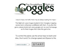 The Google Maps flight sim