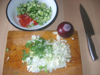 Салат с брынзой