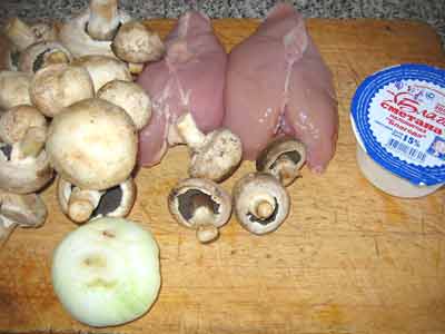 Курица с грибами и картошкой