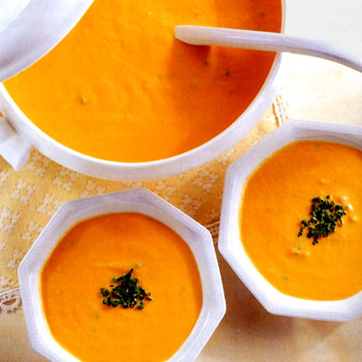 Сливочный суп из моркови и апельсина