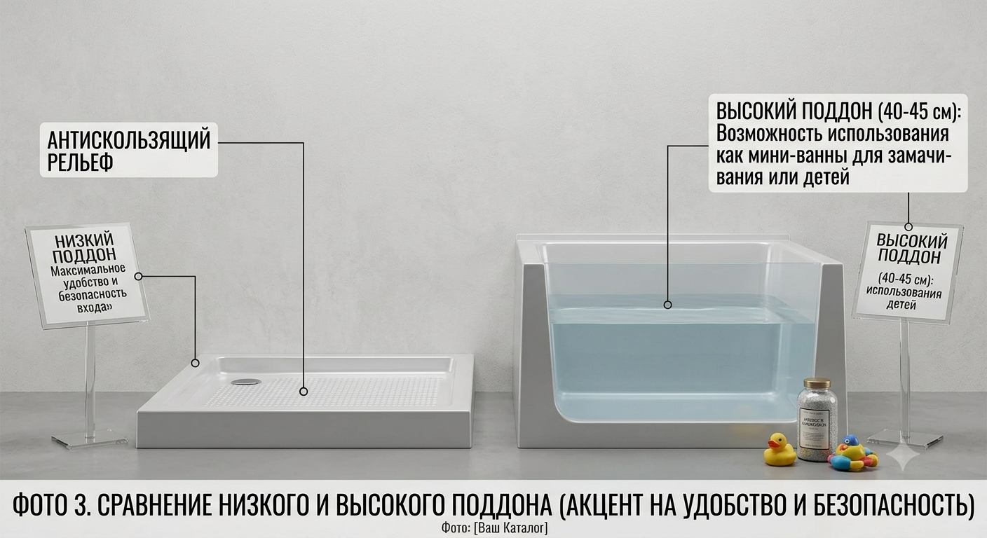 Какой поддон для душа выбрать